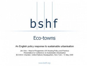 Presentation on eco-towns to United Nations