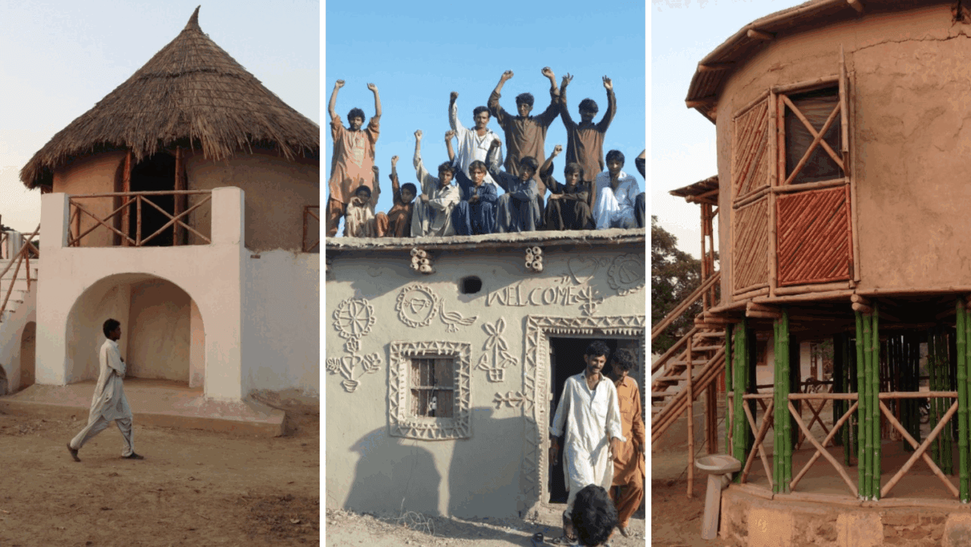 Could simple bamboo roofs and mud mixed with lime save houses from severe destruction in Pakistan floods?
