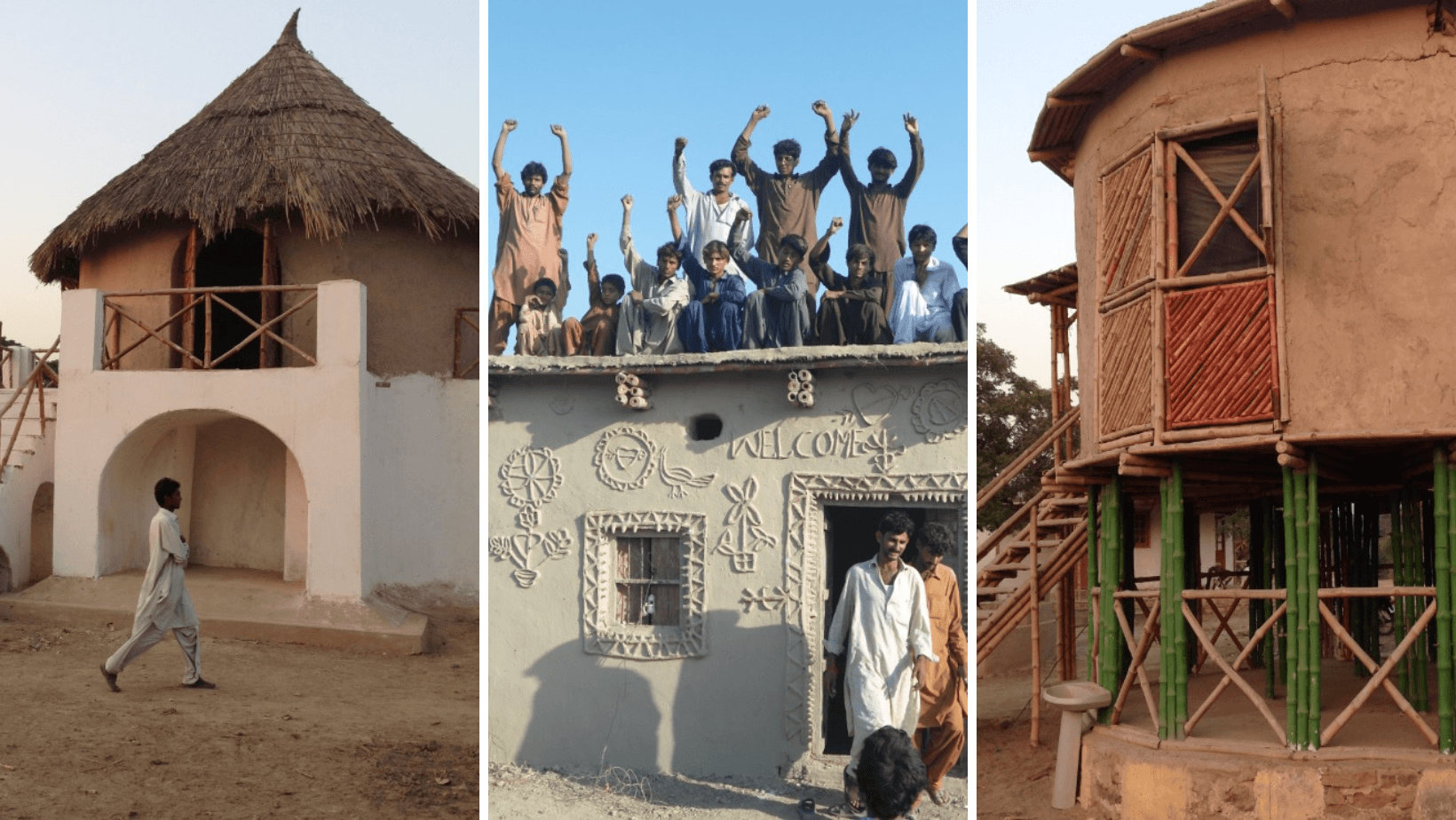 Could simple bamboo roofs and mud mixed with lime save houses from severe destruction in Pakistan floods?