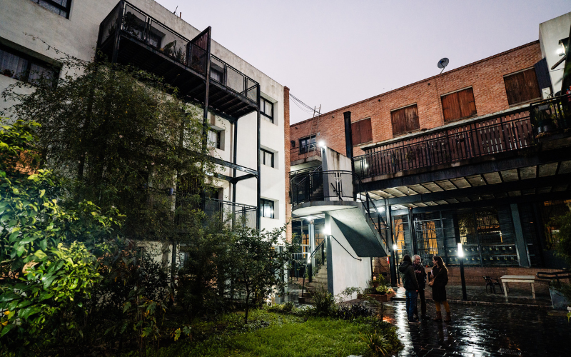 La Fabrica Courtyard at Night